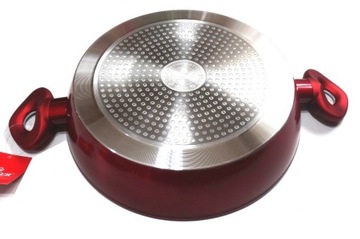 CERAMICZNE MARMURKOWE GARNKI KOMPLET 15 EL CHERRY +SITKO DO ROBIENIA KLUSEK