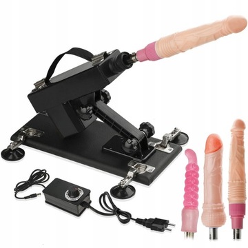 Sex Machine Wibrator Gun Maszyna Zestaw 3x DILDO