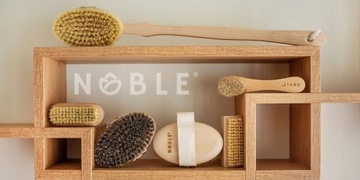 NOBLE натуральная тампико щетка для сухого массажа тела, антицеллюлитная.