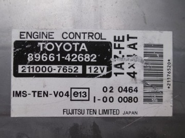 JEDNOTKA MOTORU TOYOTA RAV4 II 00-05 2.0 VVTI 89661-42682