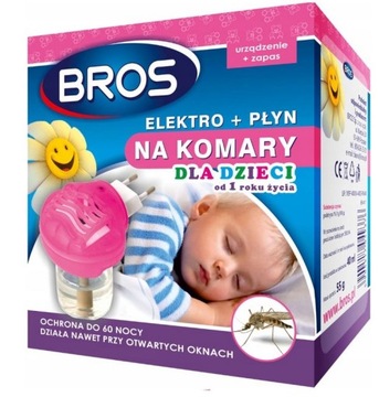 BROS ELEKTRO + PŁYN DLA DZIECI NA KOMARY OWADY