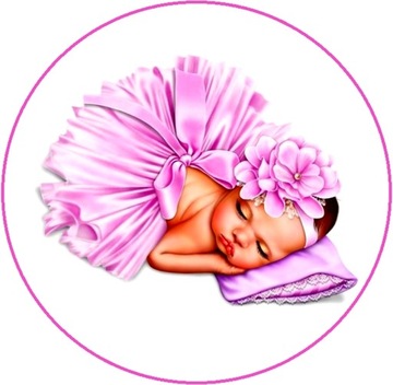 OPŁATEK NA TORT CHRZEST ROCZEK BABY SHOWER 20CM