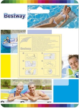 ŁATKI naprawcze BESTWAY SUPER MOCNE I WYTRZYMAŁE zestaw 10 szt DO BASENÓW