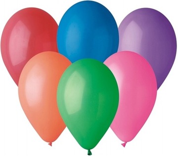 Balony PASTELOWE MIX KOLORÓW 18 cm 100 szt.