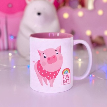 Розовая кружка на подарок HAVE A NICE DAY Выкройки