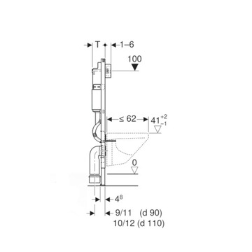 Каркас унитаза скрытого монтажа Geberit Duofix Basic