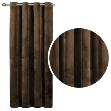 ZASŁONY WELUROWE IMPERIAL WELUR 140x250 wys. brąz