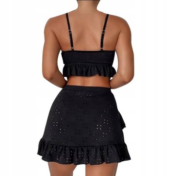 STRÓJ KĄPIELOWY DWUCZĘŚCIOWY PAREO BIKINI WYSOKI STAN MODELUJĄCY DAMSKI L