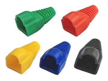 Osłona wtyku RJ45/8P8C zewnętrzna kolorowa 100szt