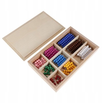 Montessori 1-9 koraliki schody edukacyjne liczenie