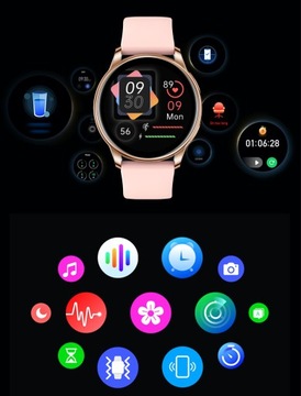 SMARTWATCH ЖЕНСКИЕ ЧАСЫ ПОЛЬСКОЕ МЕНЮ СПОРТИВНЫЙ ЗВОНОК ЧСС SMART WATCH PL