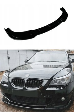 BMW E60 E61 2003-2010 CZARNY POŁYSK M PAKIET SPLITTER DOKŁADKA ZDERZAKA