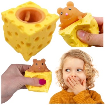 Сыр Гниотек АНТИ-СТРЕСС с сенсорной игрушкой СКВИШИ Мышка для детей