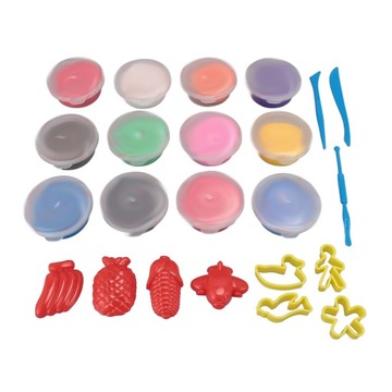 Набор глины для лепки из 12 цветов. Набор мягкой глины E4.