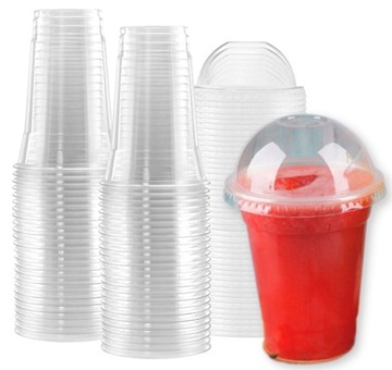 ЧАЙНЫЕ КРУЖКИ SHAKE BUBBLE С ВЫПУКЛОЙ КРЫШКОЙ ЭКО 500мл 50 ШТ.