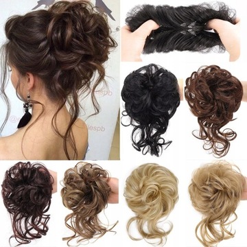 LUPU syntetyczny bałagan Chignon pączek włosy kok
