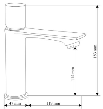 Умывальник MEXEN ROYO ONE FAPTER ЧЕРНЫЙ ХРОМ