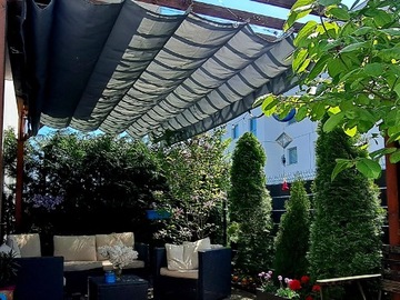 РИМСКИЕ СОЛНЕЧНЫЕ РОЛЛЕТНИЦЫ, СОЛНЕЧНЫЕ, ВОДОНЕПРОНИЦАЕМЫЕ, РАЗДВИЖНАЯ, ПОВОРОТНАЯ КРЫША, 3x5м