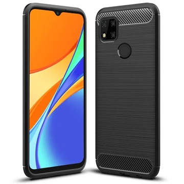 ETUI PANCERNE KARBON DO REDMI 9C + SZKŁO