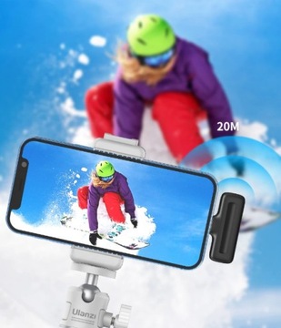 Беспроводной петличный USB-микрофон USB-C TYPE-C для ANDROID IOS ULANZI J12