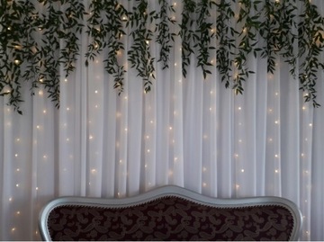 Светодиодная световая завеса 6х2,5, теплый цвет