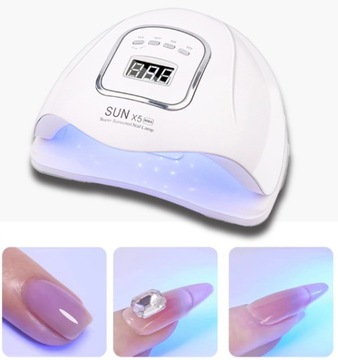 СВЕТОДИОДНАЯ УФ-ЛАМПА ДЛЯ НОГТЕЙ 80 Вт ГИБРИДНЫЕ ГЕЛИ POWERFUL SUN X5 MAX LCD DUAL LED MAX