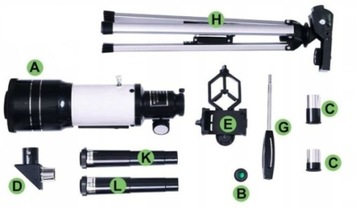 ОБРАЗОВАТЕЛЬНЫЙ АСТРОНОМИЧЕСКИЙ ТЕЛЕСКОП F30070 + АДАПТЕР ДЛЯ СМАРТФОНА