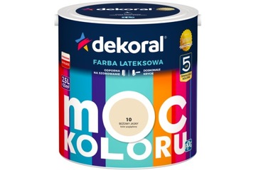 DEKORAL MOC KOLORU Farba lateksowa ścienna 2,5 l BEŻOWY JASNY mat