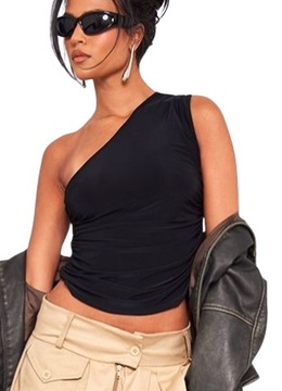 PRETTYLITTLETHING TOP DLA WYSOKICH CZARNY 38 EGD