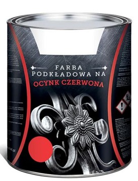 Farba podkładowa do metalu czerwona matowa 3L