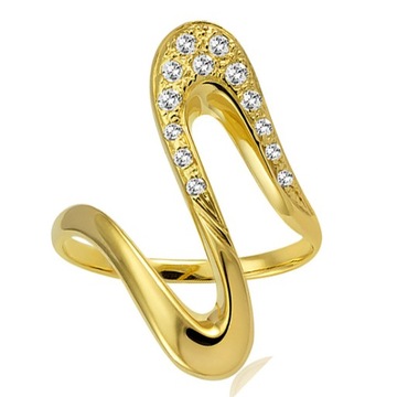 ЗОЛОТОЕ КОЛЬЦО ЭФФЕКТИВНАЯ ВОЛНА ЦИРКОНИЙ 333/ R19