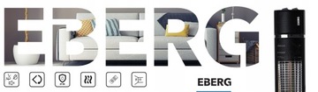 Инфракрасный обогреватель EBERG, настенный электрический обогреватель 2кВт + пульт дистанционного управления