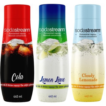 SODASTREAM Koncentrat COLA + LEMON-LIME + LEMONADE