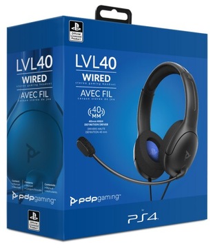PDP PS5 LVL40 ЧЕРНЫЕ проводные наушники SONY