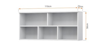 Półka Wisząca GRACE szer.110 cm - BIAŁA