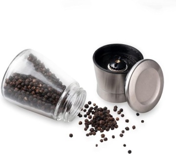 Набор из 2 ручных мельниц для специй для перца и соли, прочная керамика