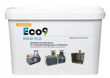 Eco9 MAXI FLO - Bakterie do oczyszczalni tlenowych NA ROK