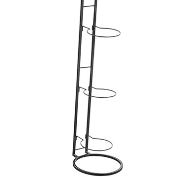 4-х уровневая полка для мячей Металлическая вертикальная полка для хранения баскетбольных мячей, черная