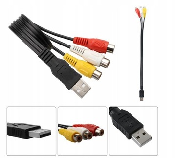 Аудио- и видеокабель USB-3RCA