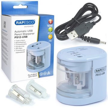 RAPESCO электрическая точилка с двойным USB-портом, синяя