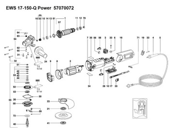 Электроника Würth для шлифовальной машины EWS 17-150-Q Power