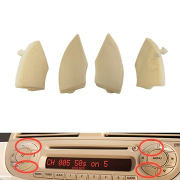 FIAT 500 PRZYCISKI ZAŚLEPKI OSŁONA RADIA RADIO x4