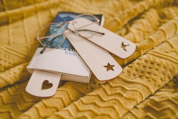 ЗАКЛАДКА-КНИГА, деревянная, декупаж, 10 шт.
