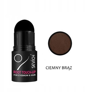 Root Touch Up Puder do Malowania Brwi + Szablony Kolor Ciemny Brąz