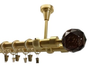 ПОТОЛОЧНЫЙ КАРДИН 19+19 МАТОВОЕ ЗОЛОТО 320см Кристалл Коричневый