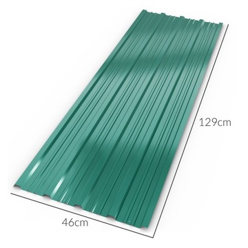 Blacha Trapezowa ocynkowana blacha na dach trapez 12 szt. 129x45cm zielony