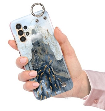 ETUI PASEK do SAMSUNG A13 4G Glamour Pióra Wzory