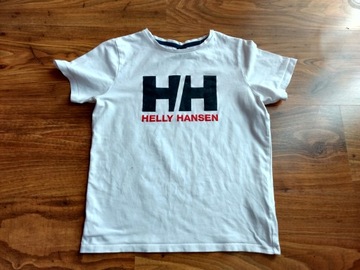 biała z nadrukiem 97%bawełna Helly Hansen jnowa r.140