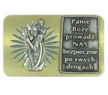 ŚWIĘTY KRZYSZTOF plakietka przylepiec do samochodu