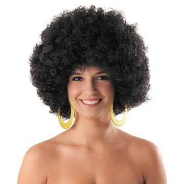 PERUKA AFRO CZARNE AFRYKAŃCZYK DISCO
